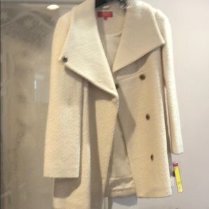 Catherine Malandrino Wool Ivory Coat NWT Size M